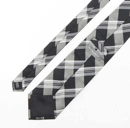 Michaelis Mens Multicoloured Plaids & Checks Silk Pointed Tie One Size