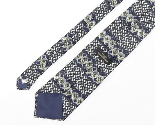 Mens Marks and Spencer Multicoloured Geometric Pointed Tie