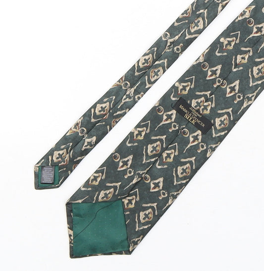 Mens Marks and Spencer Multicoloured Geometric Pointed Tie