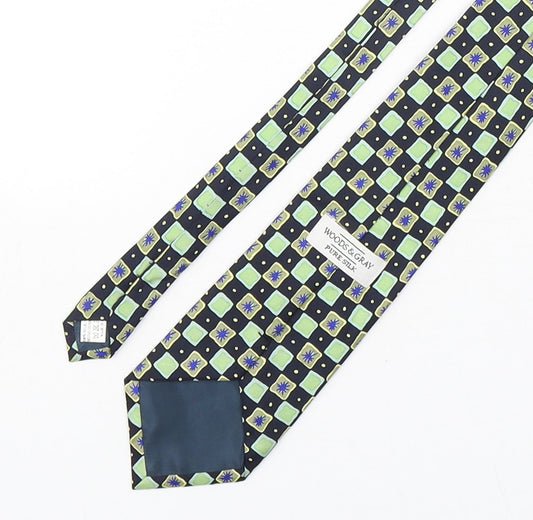Woods & Gray Mens Multicoloured Plaids & Checks Silk Pointed Tie One Size