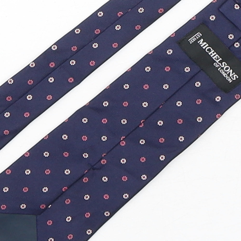 Michelsons Mens Multicoloured Floral Silk Pointed Tie One Size