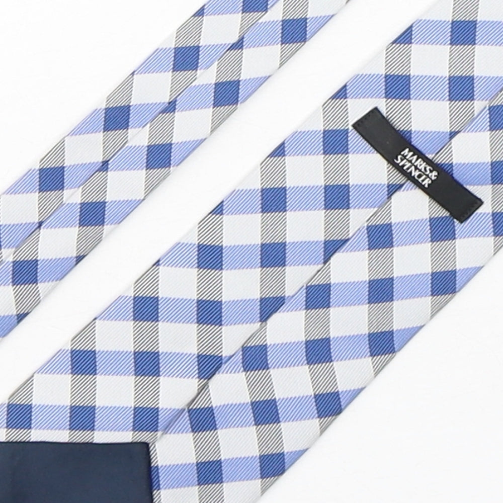 Marks and Spencer Mens Multicoloured Striped Polyester Pointed Tie One Size