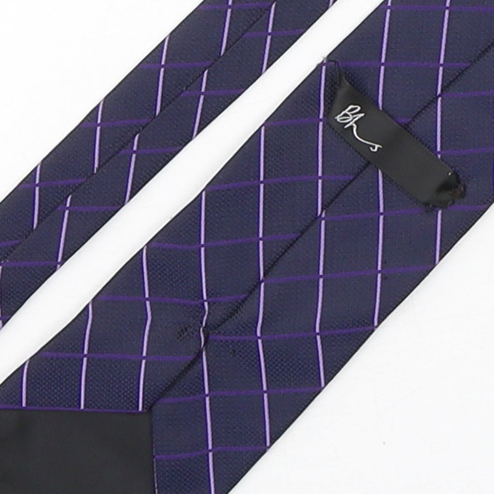 Mens BHS Purple Plaids & Checks Pointed Tie