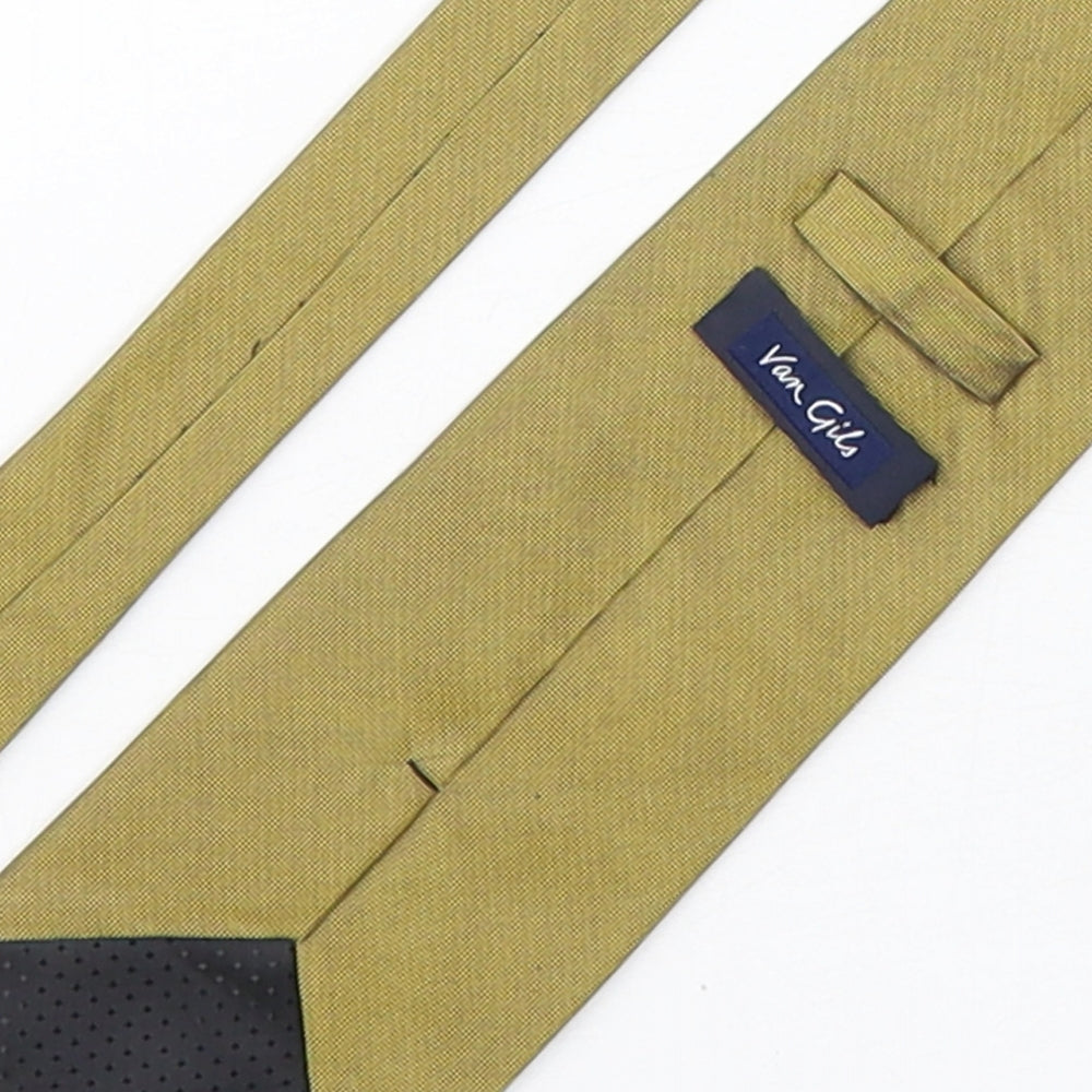 Mens Van Girls Green No Pattern Pointed Tie