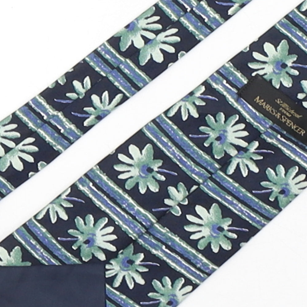 Marks and Spencer Mens Multicoloured Geometric Polyester Pointed Tie One Size