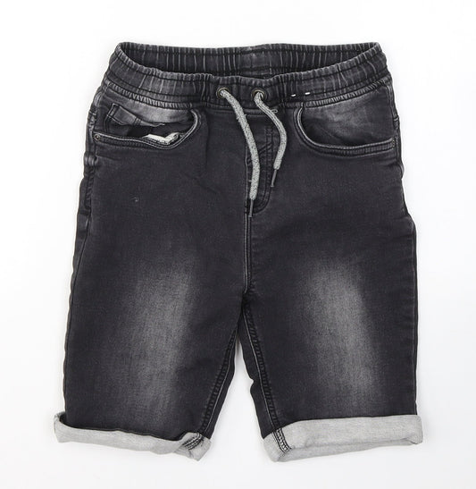 TU Boys Black Cotton Cropped Jeans Size 9 Months Regular Pullover