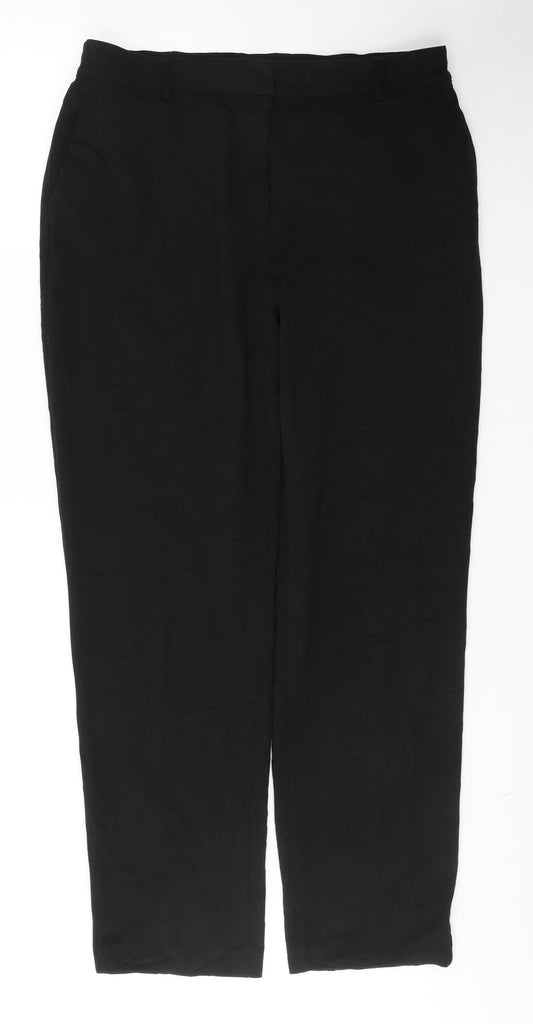 Womens UK Size 16 Marks and Spencer Regular Fit Black Trousers