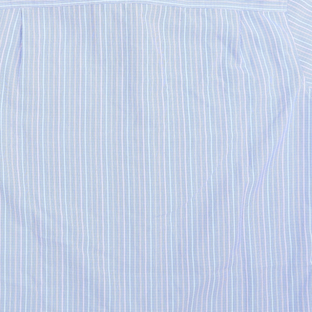 Mens UK Size M Lincoln Blue Button-Up Short Sleeve Casual Shirt