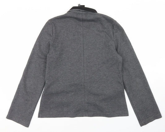 NEXT Womens Grey Polyester Jacket Blazer Size 10