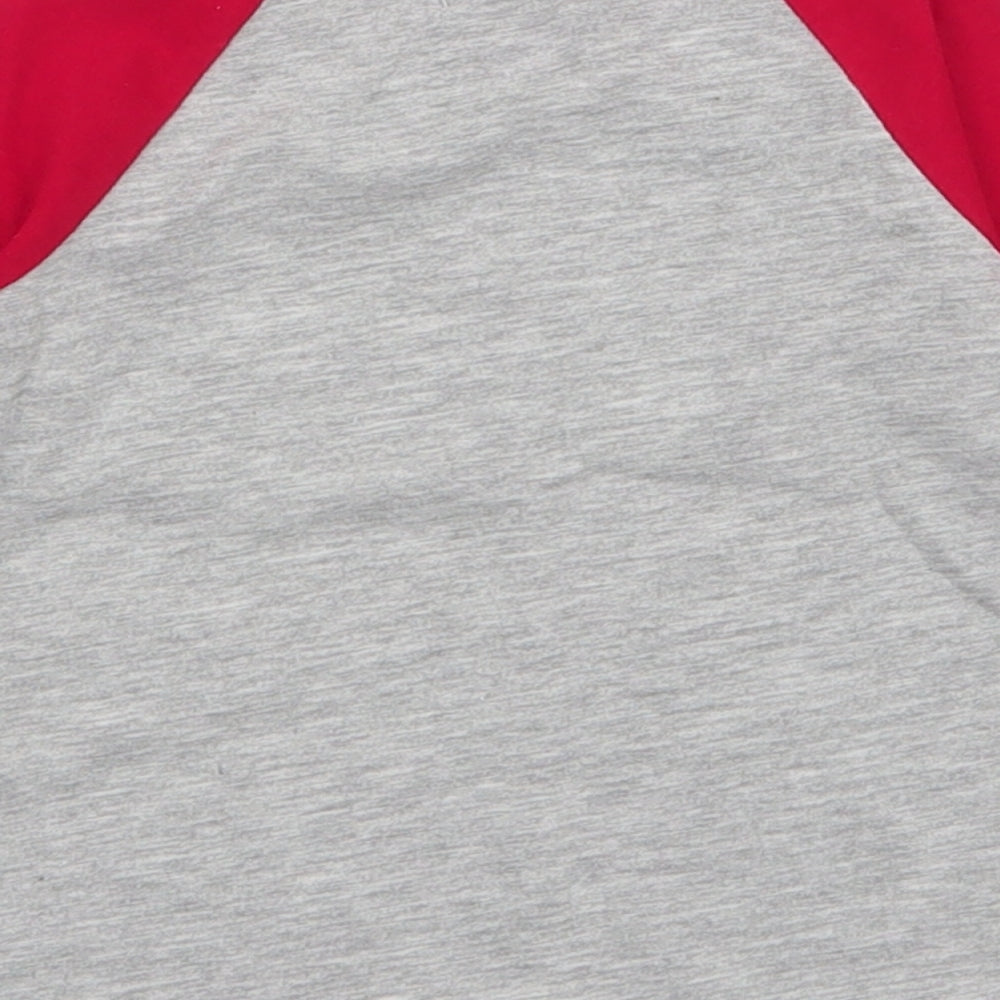 Preworn Boys Multicoloured 100% Cotton Jersey T-Shirt Size 12 Months Round Neck Snap - Christmas