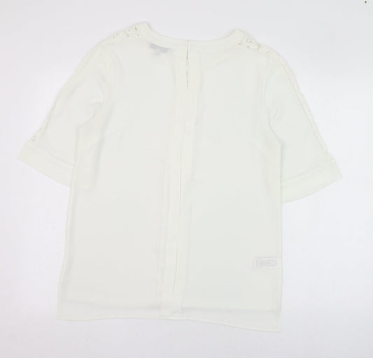 Womens UK Size 10 NEXT Ivory Tunic Blouse