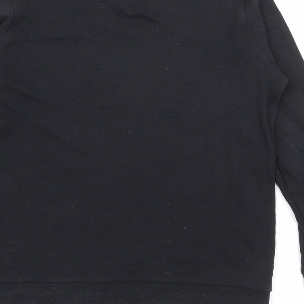 George Girls Black Cotton Pullover Sweatshirt Size 8-9 Years