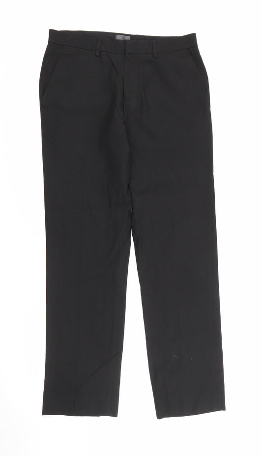 Womens UK Size 28 in River Island Regular Fit Black Trousers