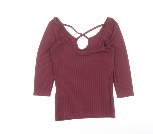 Womens UK Size 10 New Look Purple Camisole T-Shirt