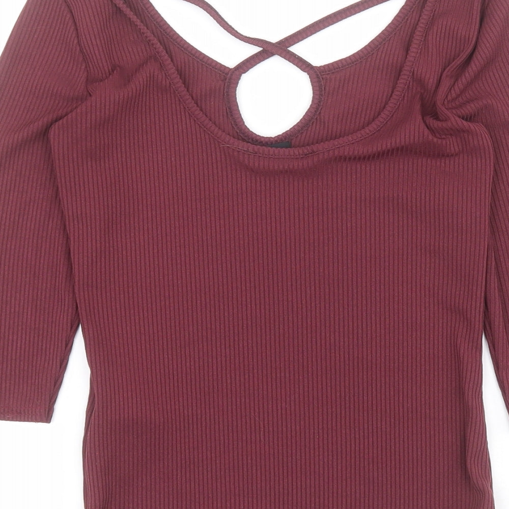 Womens UK Size 10 New Look Purple Camisole T-Shirt