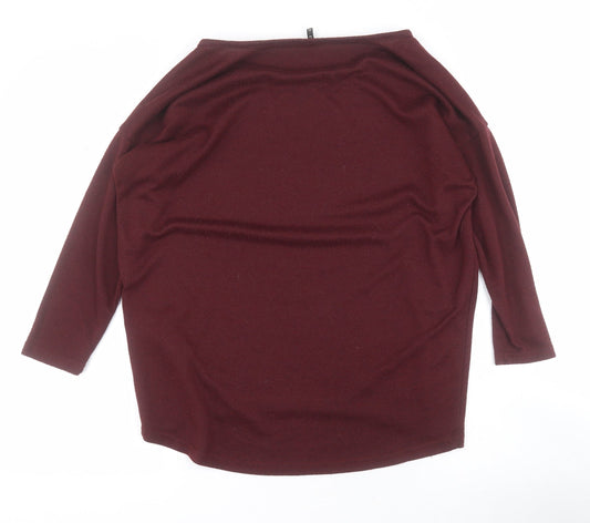 Womens UK Size XS Only Red Pullover Jumper
