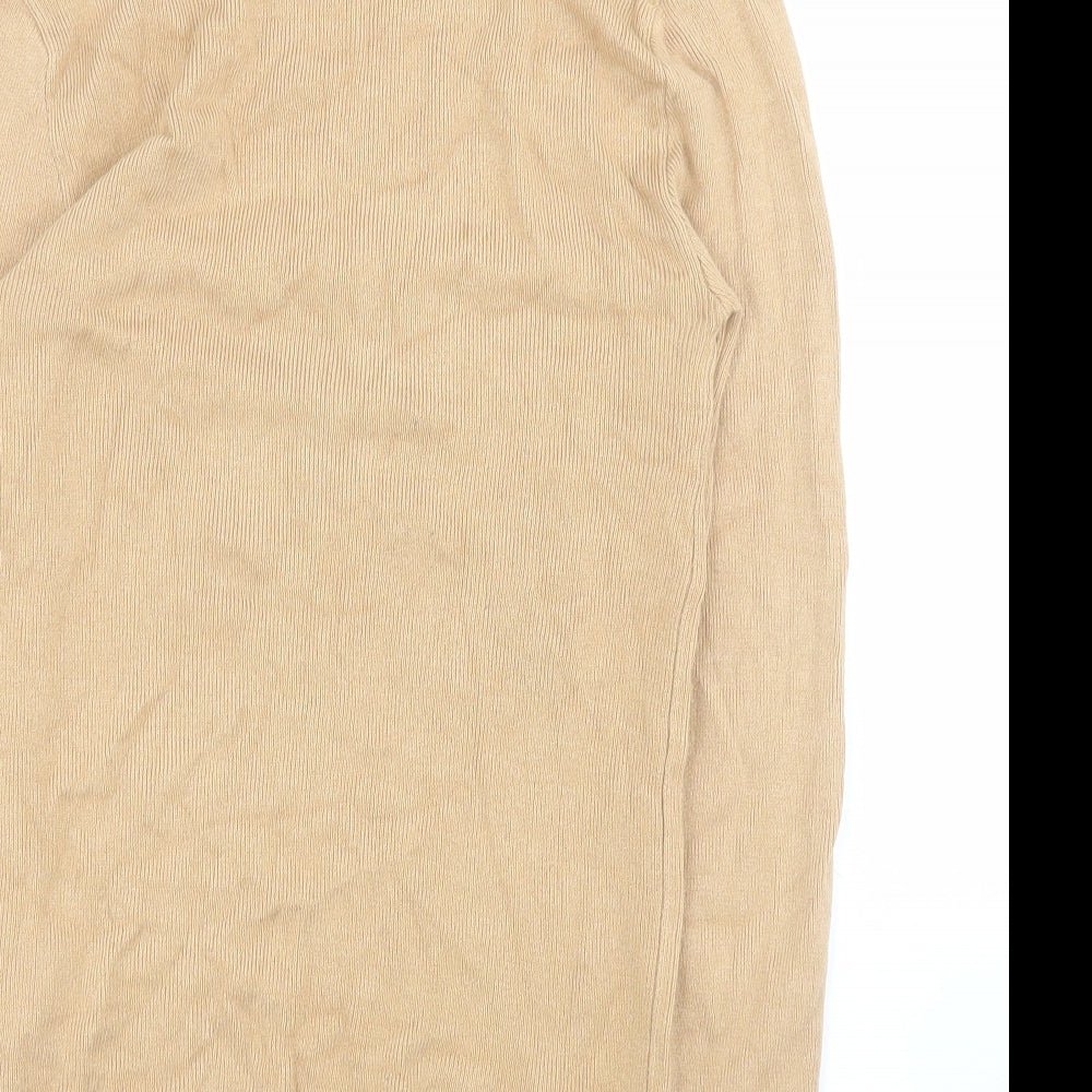 Primark Womens Brown Roll Neck Viscose Pullover Jumper Size S