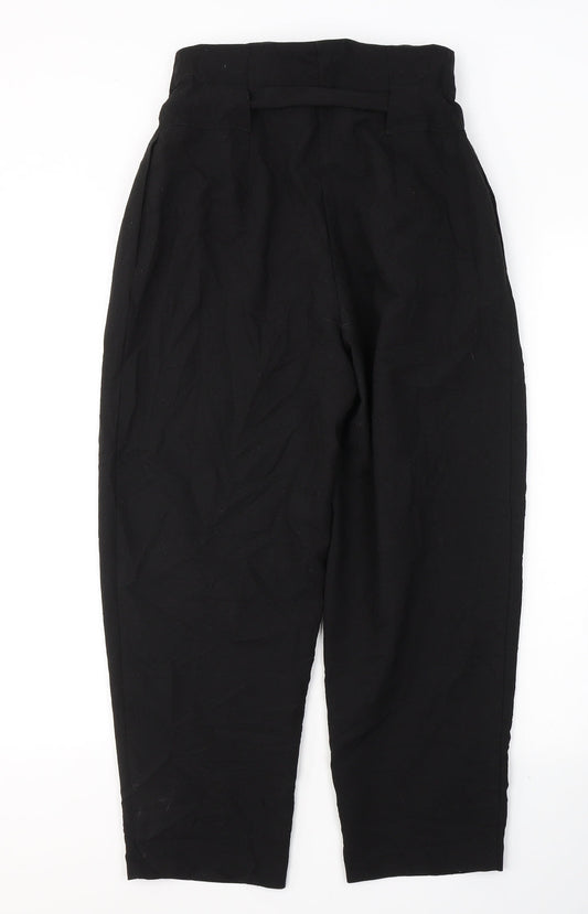 ASOS Womens Black Polyester Trousers Size 8 L23 in Regular Button