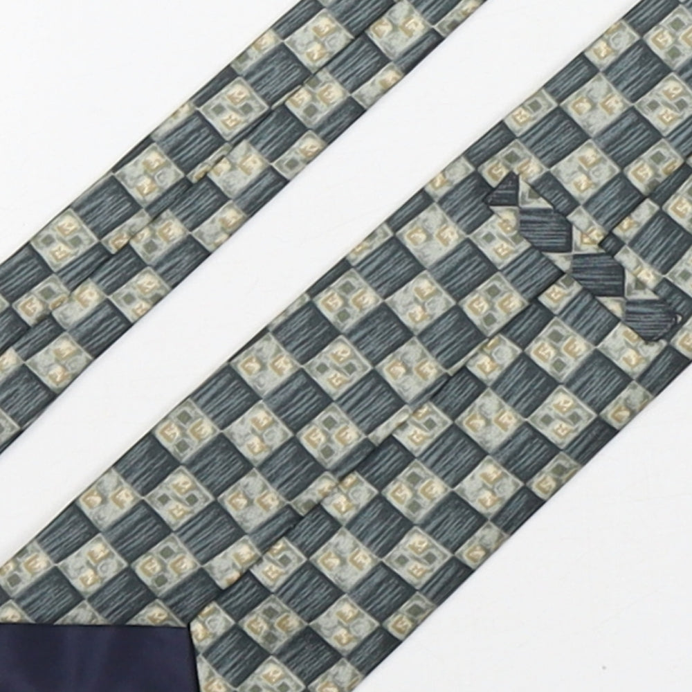 Marks and Spencer Mens Multicoloured Plaids & Checks Silk Pointed Tie One Size