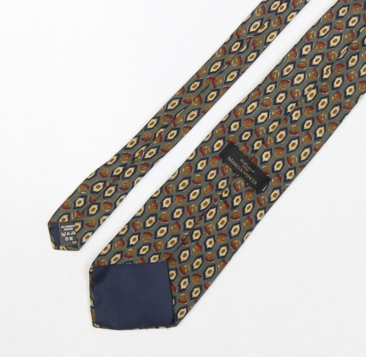 Mens Marks and Spencer Multicoloured Geometric Pointed Tie