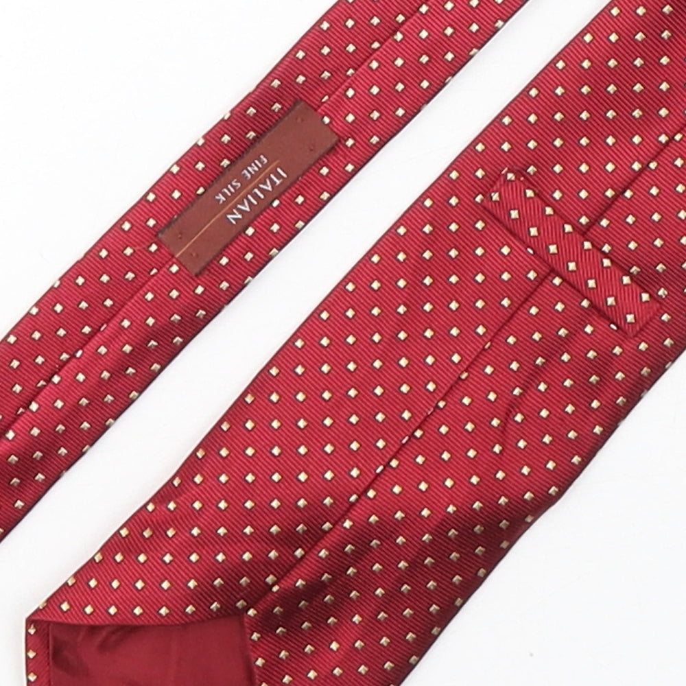 Marks and Spencer Mens Multicoloured Geometric Silk Pointed Tie One Size