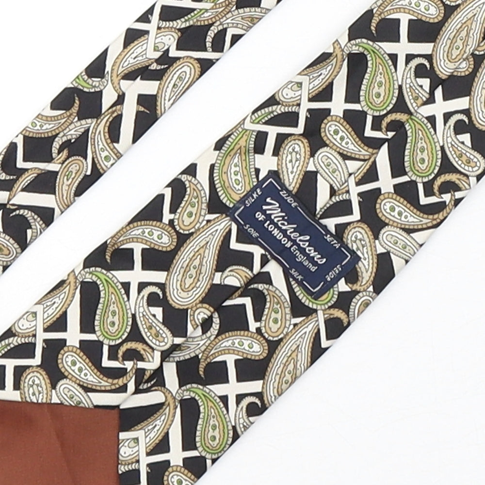 Michelsons Mens Multicoloured Paisley Silk Pointed Tie One Size
