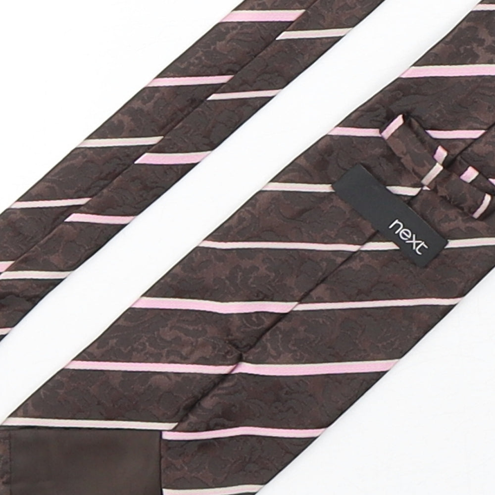 NEXT Mens Multicoloured Striped Polyester Pointed Tie One Size