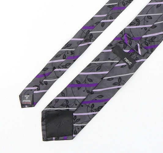 NEXT Mens Multicoloured Striped Silk Pointed Tie One Size