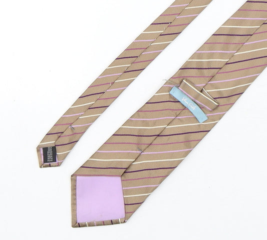 Van Girls  Mens Multicoloured Striped Silk Pointed Tie One Size