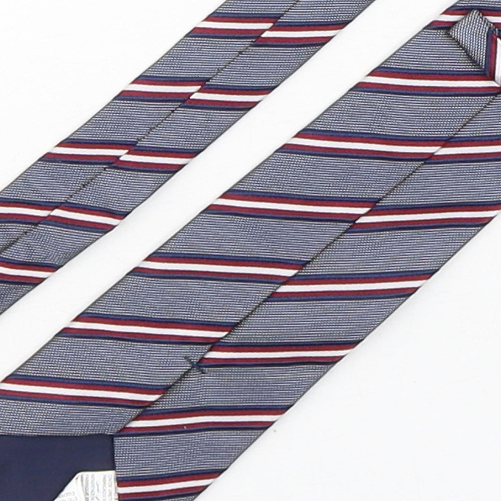 Marks and Spencer Mens Multicoloured Striped Silk Pointed Tie One Size