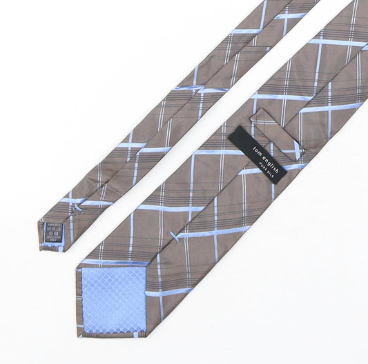 Tom English  Mens Multicoloured Plaids & Checks Silk Pointed Tie One Size
