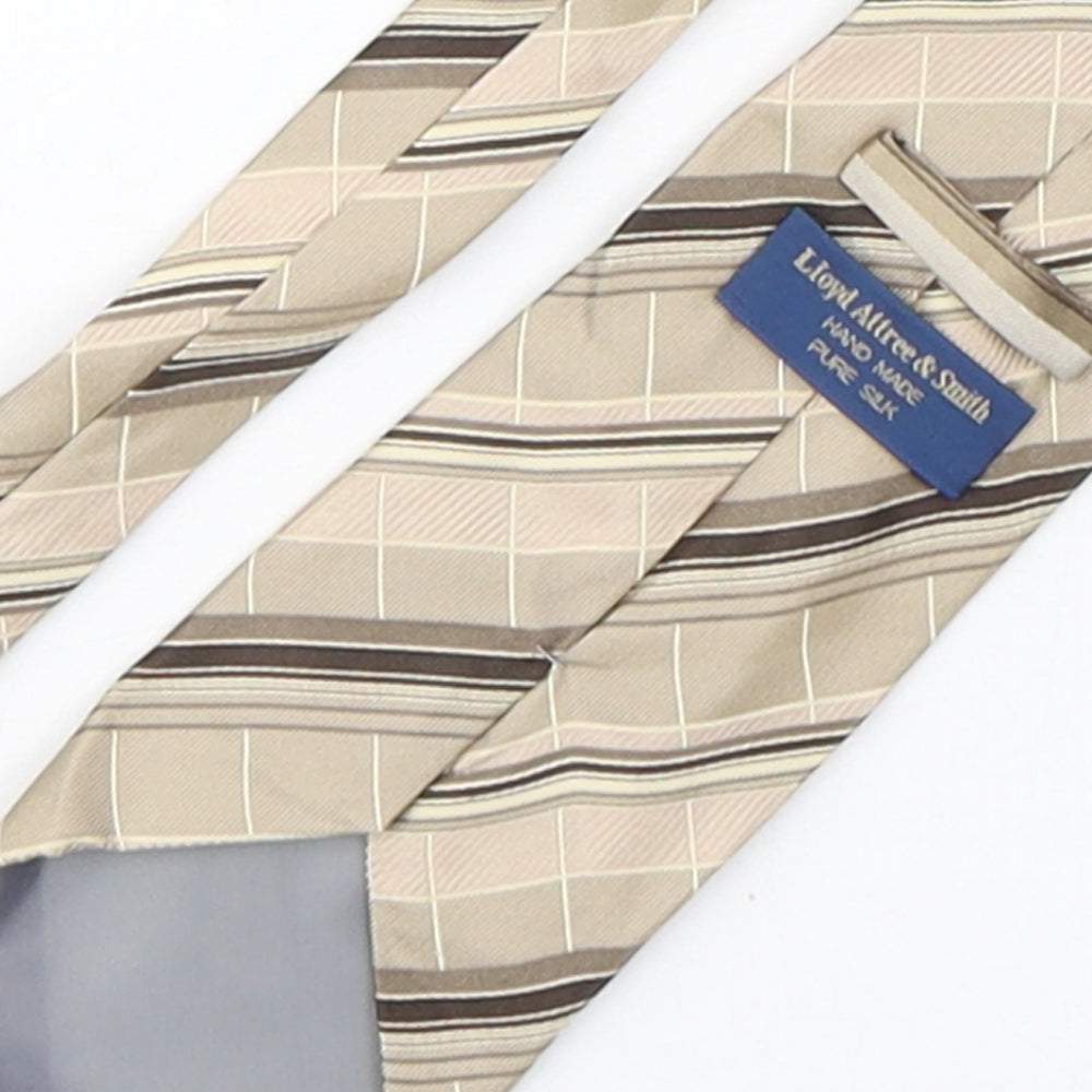 Lloyd Attree & Smith Mens Multicoloured Plaids & Checks Silk Pointed Tie One Size