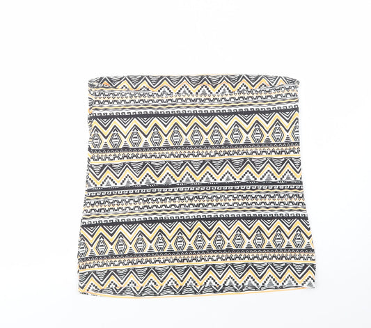 Matalan Womens Black Geometric Cotton Basic Tank Size 18 Off the Shoulder