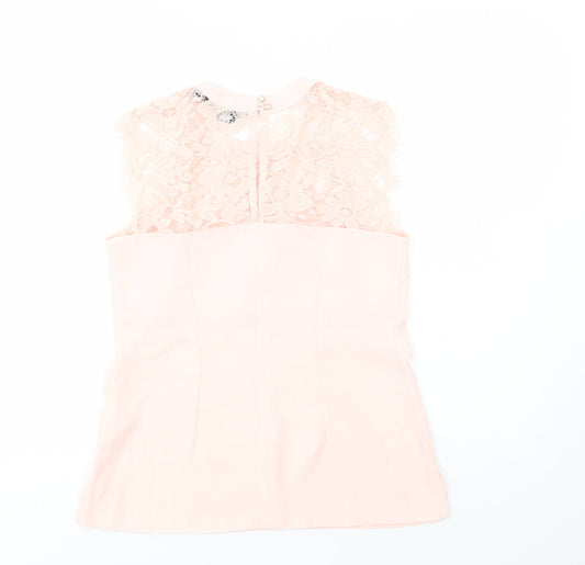 Womens UK Size 8 Dorothy Perkins Pink Basic Blouse
