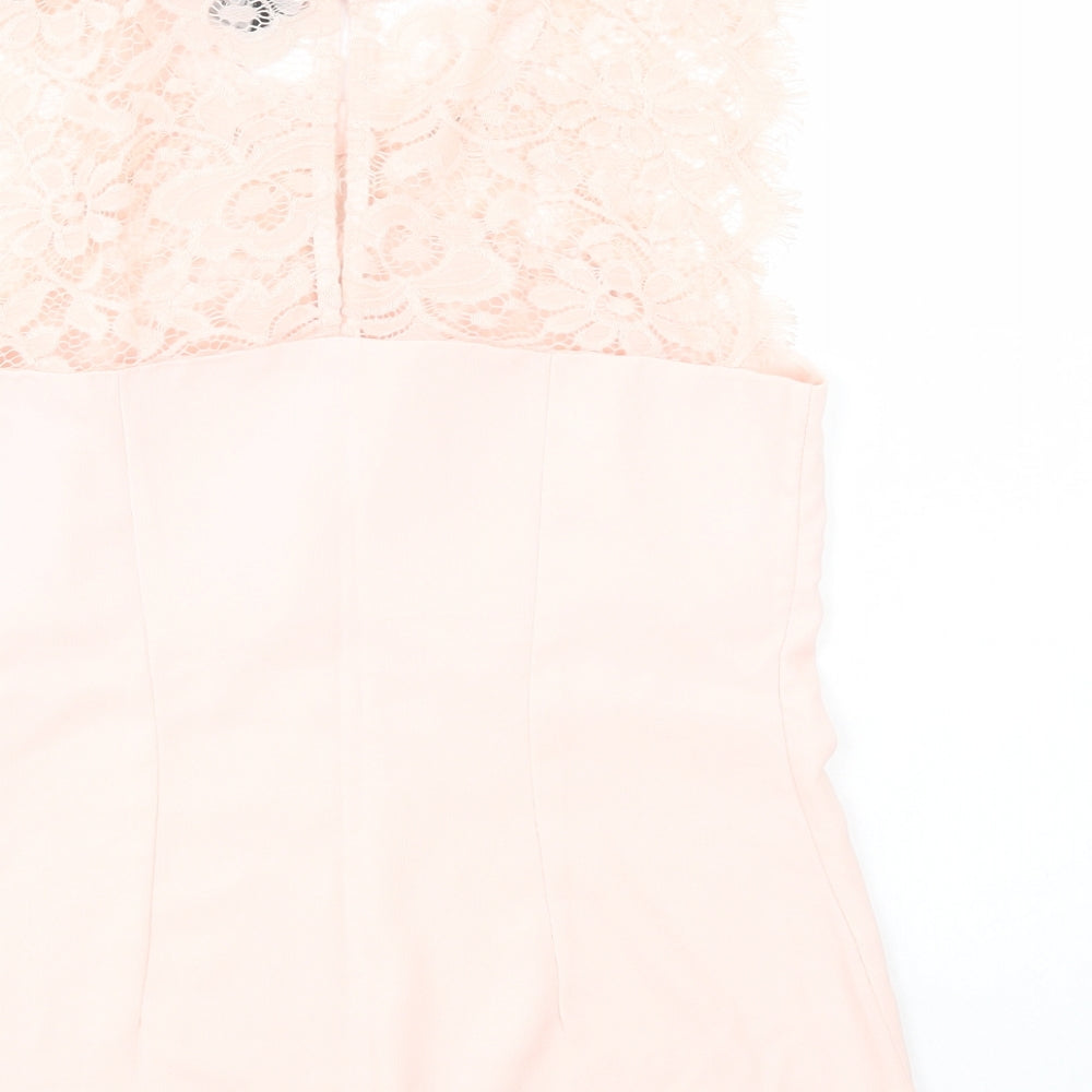 Womens UK Size 8 Dorothy Perkins Pink Basic Blouse