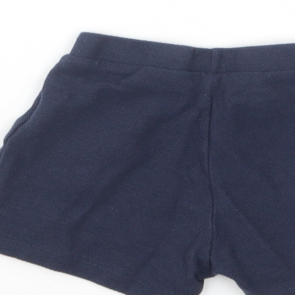 Primark Baby Blue Cotton Cropped Trousers Size 9-12 Months
