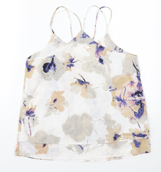 Womens UK Size 10 Exhibit White Basic Tank
