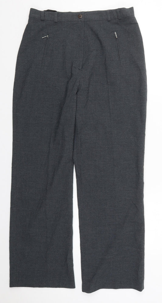 Womens UK Size 14 Bonmarché Regular Fit Grey Trousers
