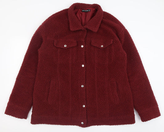 Womens UK Size 14 PRETTYLITTLETHING Red Jacket
