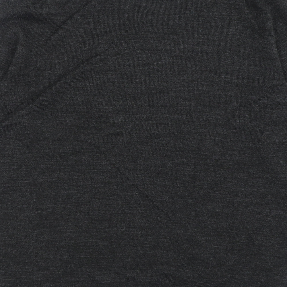 NEXT Mens Grey V-Neck Acrylic Pullover Jumper Size M