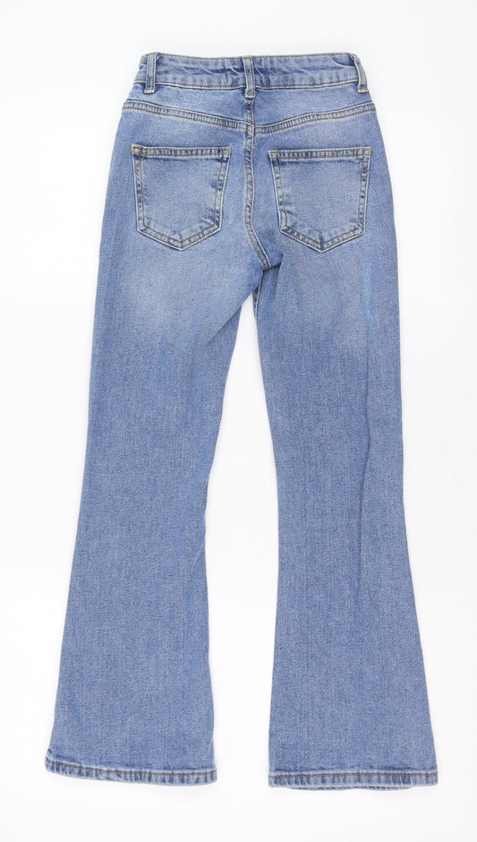 Mens UK Size 9 Months New Look Regular Fit Flared Blue Jeans