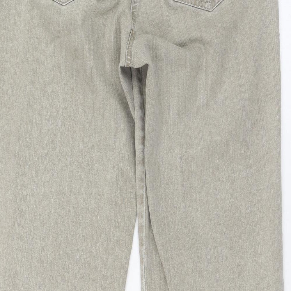 Gerry Weber Womens Beige Polyester Bootcut Jeans Size 32 L28 in Regular Zip
