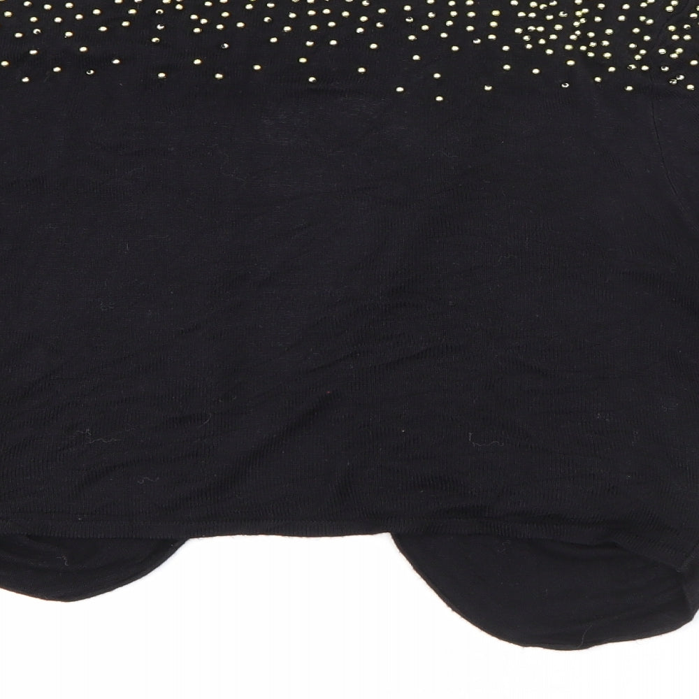 Womens UK Size 12 H&M Black Cardigan Jumper
