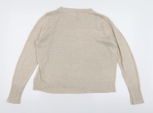 Womens UK Size L H&M Beige Pullover Jumper