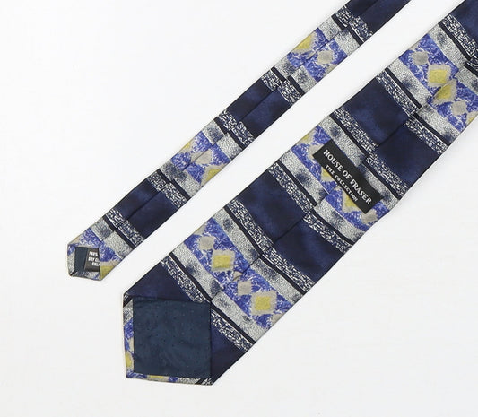 House of Fraser Mens Multicoloured Geometric Polyester Pointed Tie One Size