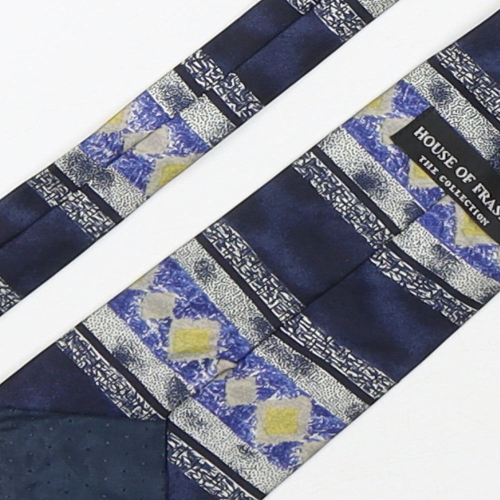 Mens House of Fraser Multicoloured Geometric Pointed Tie