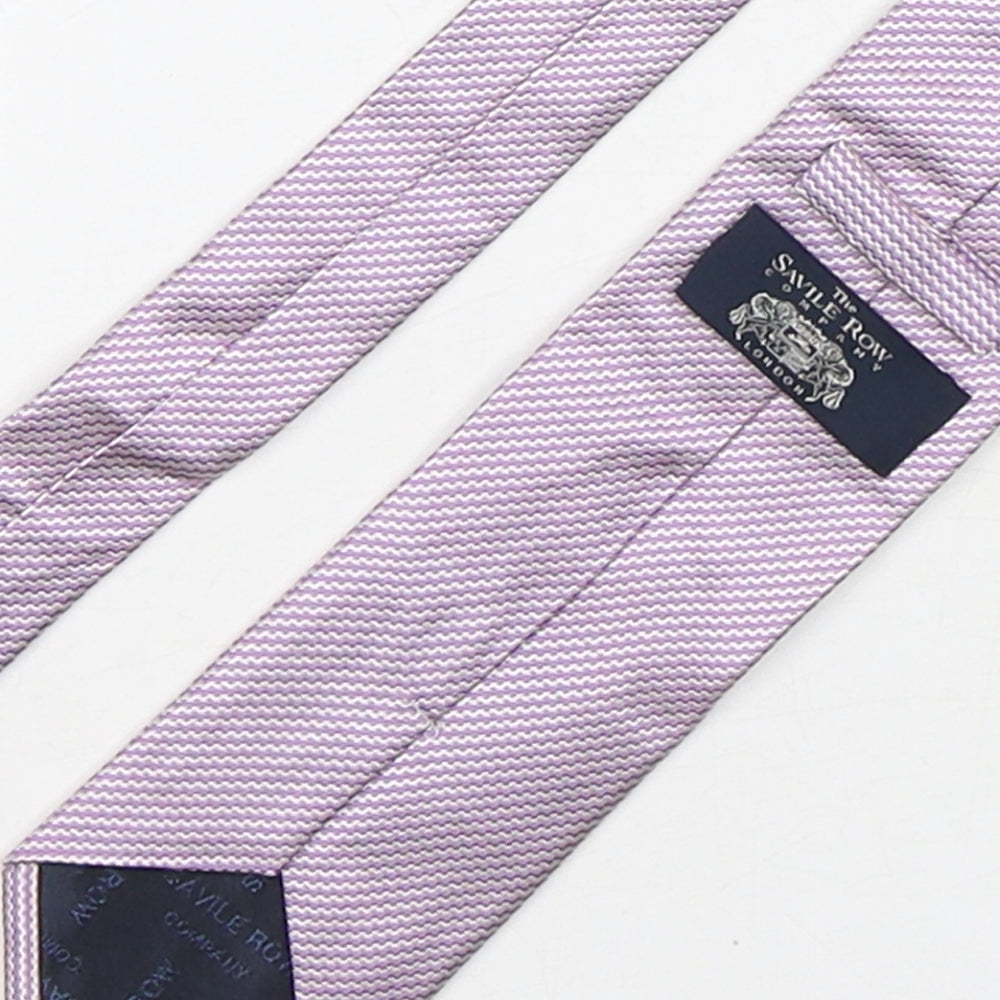 Mens The Savile Row Company Pink Geometric Pointed Tie