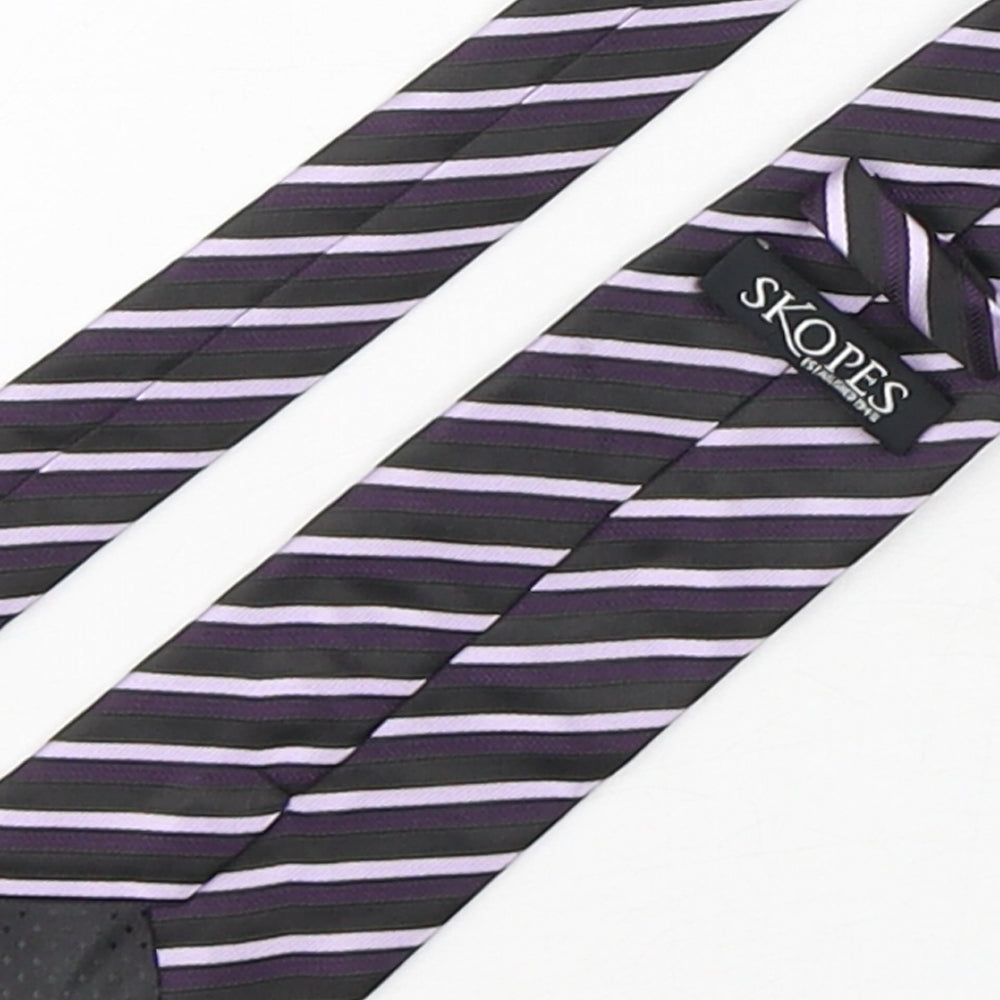 Skopes Mens Multicoloured Striped Polyester Pointed Tie One Size