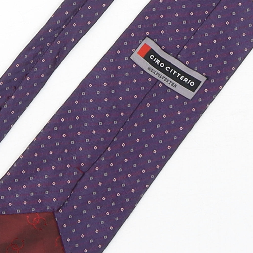 Mens Ciro Citterio Multicoloured Geometric Pointed Tie