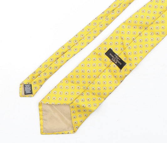 Marks and Spencer Mens Multicoloured Floral Silk Pointed Tie One Size